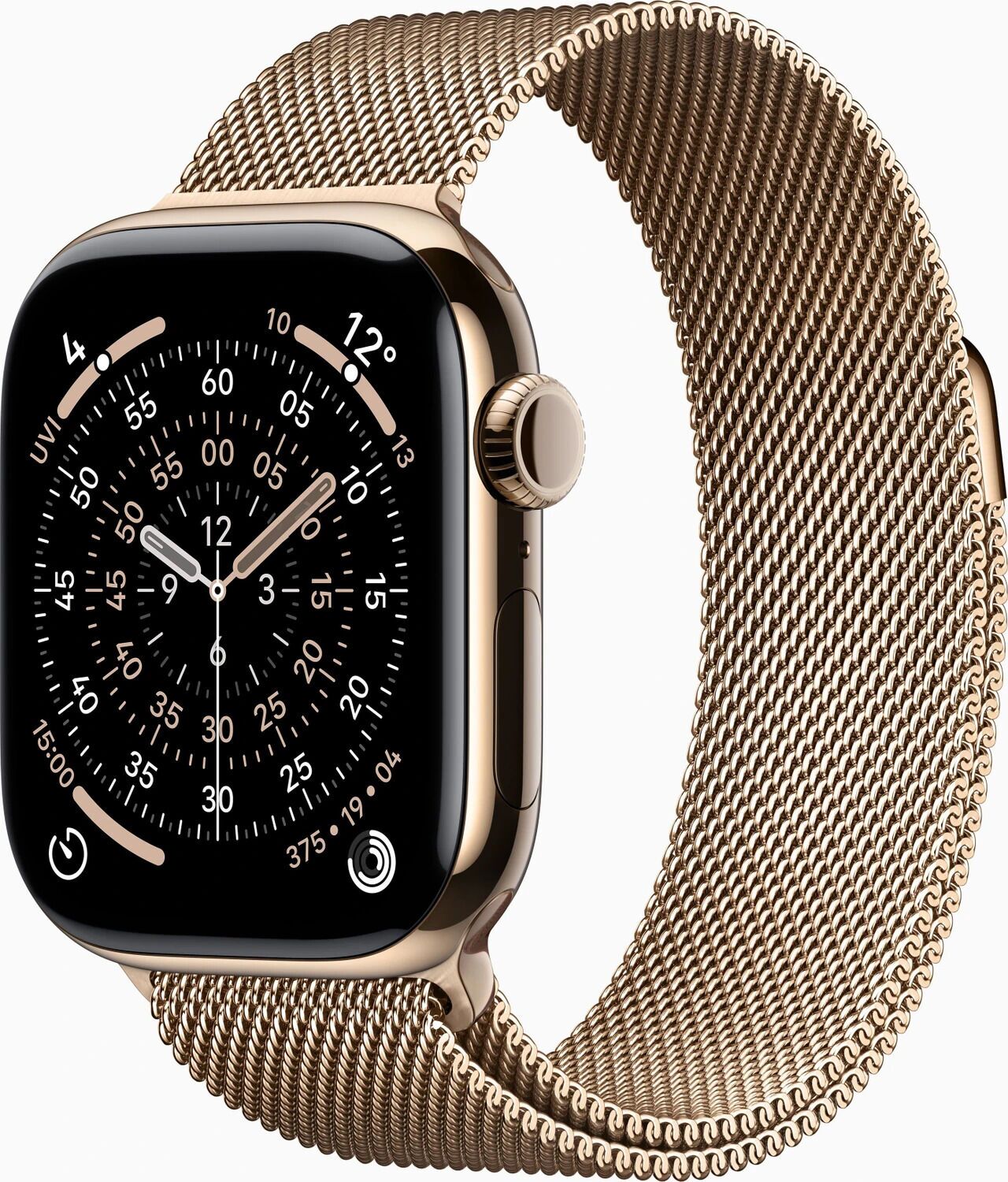 Apple Watch Series 11 Titanium 42 mm (2025) | GPS + Cellular | goud | Milanees bandje | goud