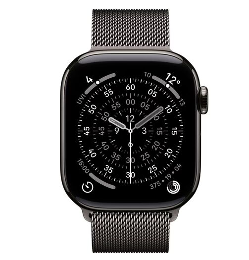 Apple Watch Series 11 Titanium 42 mm (2025) | GPS + Cellular | slate | Milanese Loop | black, image 2 of 2