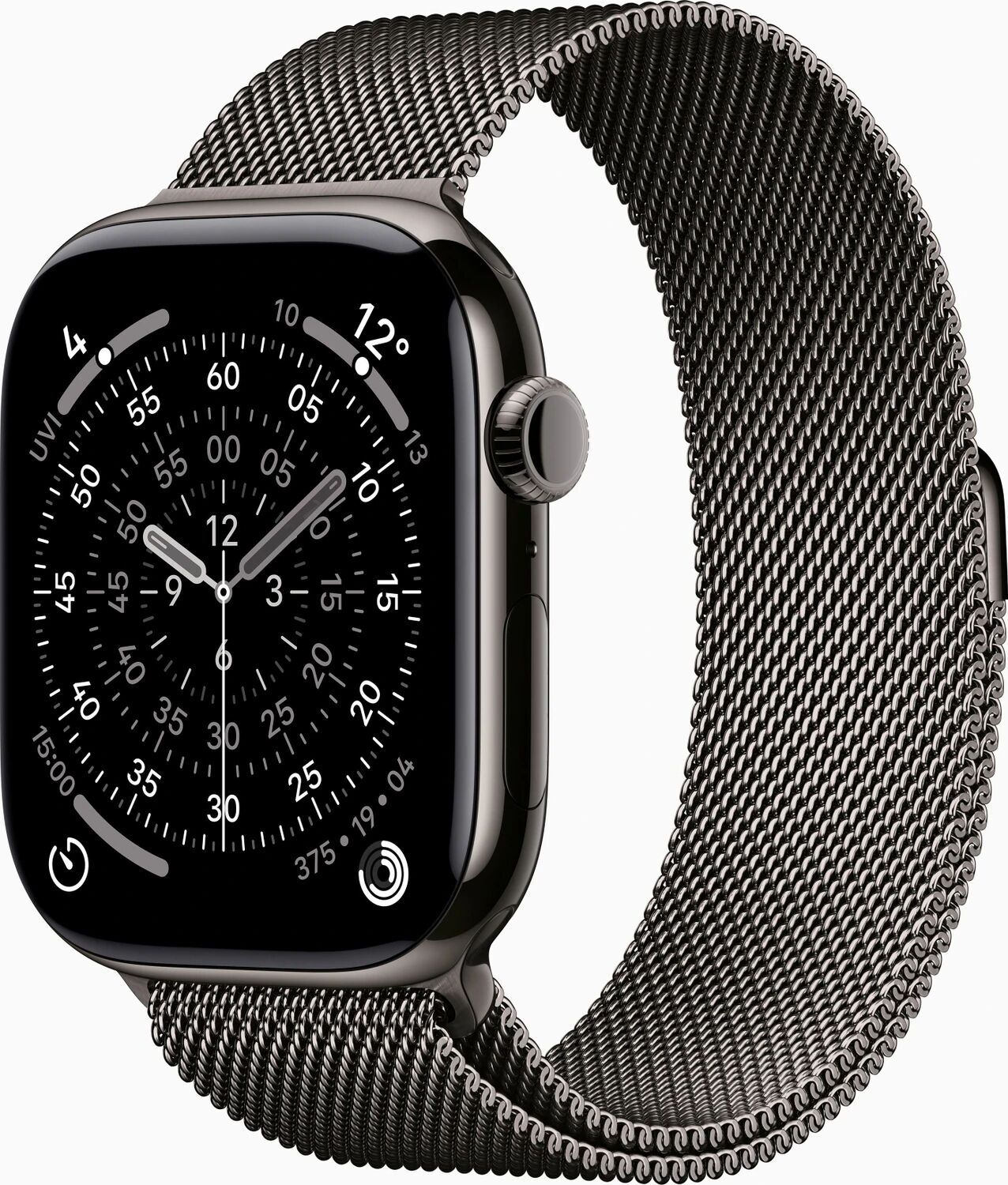 Apple Watch Series 11 Titanium 46 mm (2025) | GPS + Cellular | leisteen | Milanees bandje M/L | leisteen