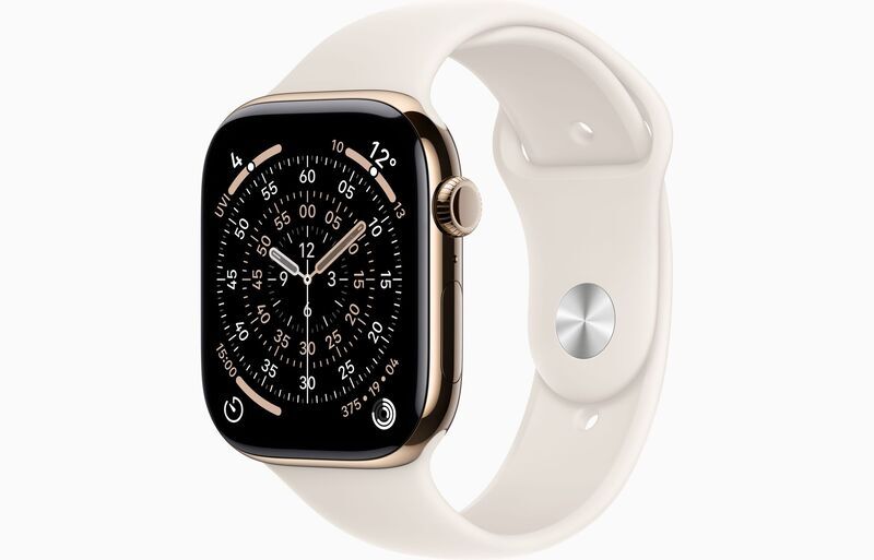 Apple Watch Series 11 Titanium 46 mm (2025) | GPS + Cellular | gold | Sport Band M/L | Starlight, image 1 of 1