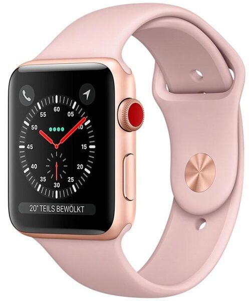 Apple Watch Series 3 (2017) | 42 mm | Aluminium | GPS | guld | Sportsrem pink