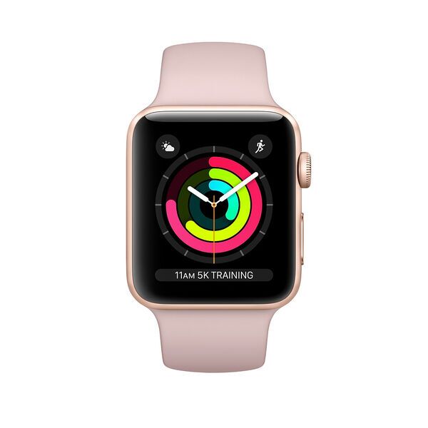 Apple Watch Series 3 (2017) | 38 mm | Aluminum | GPS | gold | Sport Band pink 2