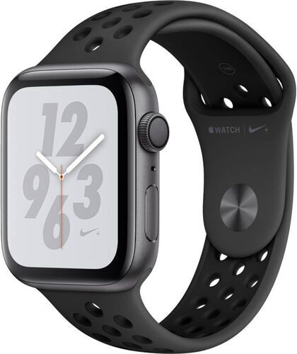 Like New: Apple Watch Series 4 (2018) | 44 mm | Aluminum | Nike+ | GPS | gray | Sport Band black