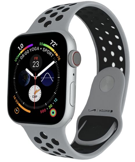 Apple Watch Series 4 (2018) | 44 mm | alumínio | Nike+ | GPS | prateado | bracelete desportiva prateada 1