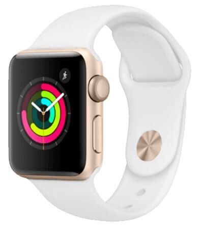 Apple Watch Series 4 (2018) | 40 mm | Aluminium | GPS | złoty | Pasek sportowy w kolorze biały