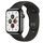 Apple Watch Series 5 (2019) | 44 mm | Ruostumaton teräs | GPS + Cellular | musta | Urheiluranneke musta thumbnail 2/2