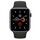 Apple Watch Series 5 (2019) | 44 mm | alumínio | GPS + Cellular | cinzento espacial | bracelete desportiva preta thumbnail 1/2