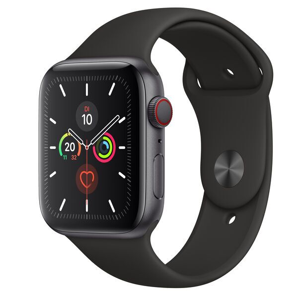 Apple Watch Series 5 (2019) | 44 mm | Alluminio | GPS + Cellular | grigio siderale | Cinturino Sport nero 2