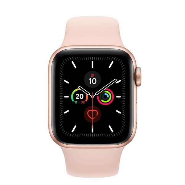Apple Watch Series 5 (2019) | 40 mm | Aluminium | GPS | gold | Sportarmband rosa