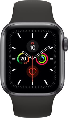 Apple Watch Series 5 (2019) | 40 mm | Aluminum | GPS + Cellular | space gray | Sport Band black