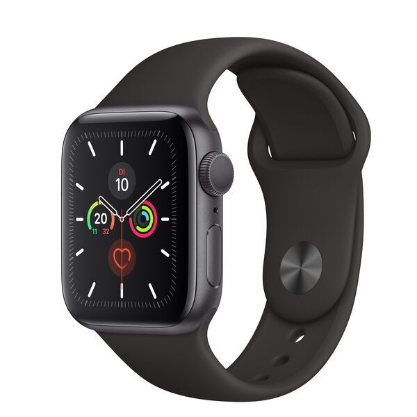 Apple Watch Series 5 (2019) | 40 mm | Aluminium | GPS + Cellular | spacegrau | Sportarmband schwarz 2