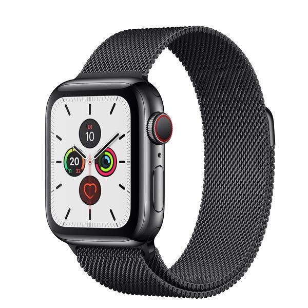 Apple Watch Series 5 (2019) | 40 mm | Stainless Steel | GPS + Cellular | black | Milanese Band black 2