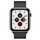 Apple Watch Series 5 (2019) | 44 mm | aço inoxidável | GPS + Cellular | preto | bracelete Milanaise preta thumbnail 1/2