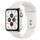 Apple Watch Series 5 (2019) | 44 mm | Stal szlachetna | GPS + Cellular | srebrny | Pasek sportowy w kolorze biały thumbnail 2/2