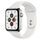 Apple Watch Series 5 (2019) | 44 mm | Rostfritt stål | GPS + Cellular | silver | Sportband vit thumbnail 2/2