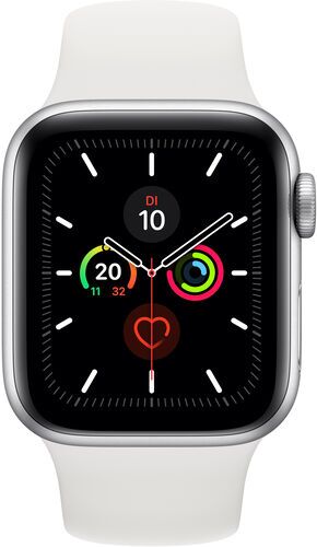 Apple Watch Series 5 (2019) | 40 mm | Aluminum | GPS | silver | Sportband vit