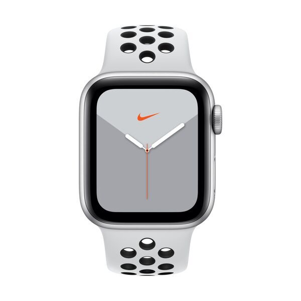 Apple Watch Series 5 Nike (2019) | 40 mm | GPS + Cellular | silver | Pure Platinum black