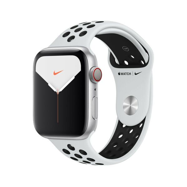 Apple Watch Series 5 Nike (2019) | 44 mm | GPS + Cellular | argent | Pure Platinum