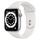 Apple Watch Series 6 Aluminium 44 mm (2020) | GPS + Cellular | zilver | Sportbandje wit thumbnail 1/2