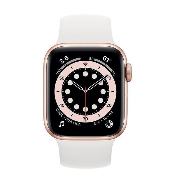 Apple Watch Series 6 Aluminium 40 mm (2020) | GPS | gold | white Solo Loop, image 2 of 2