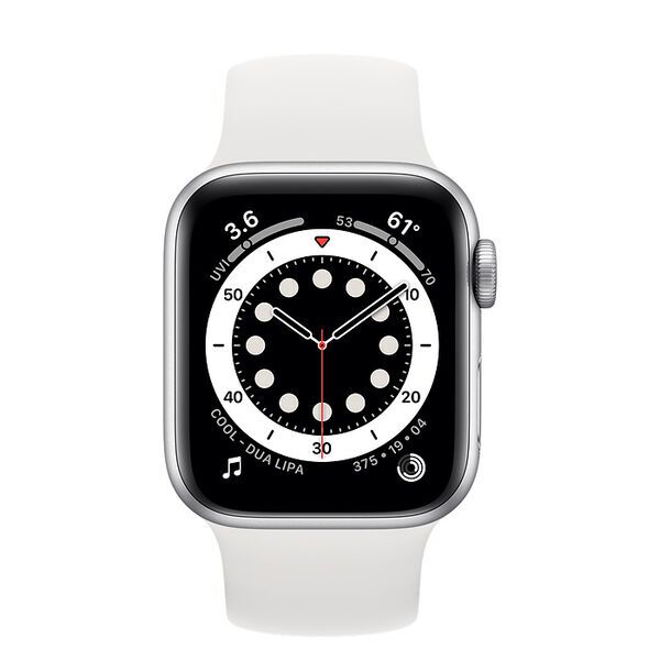 Apple Watch Series 6 Aluminum 40 mm (2020) | GPS + Cellular | silver | Solo Loop white 2