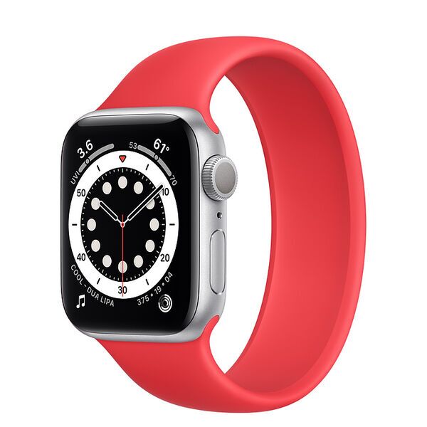 Apple Watch Series 6 Hliník 40 mm (2020) | GPS | stříbrná | Solo Loop červená 1