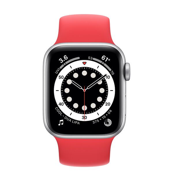 Apple Watch Series 6 Hliník 40 mm (2020) | GPS | stříbrná | Solo Loop červená 2