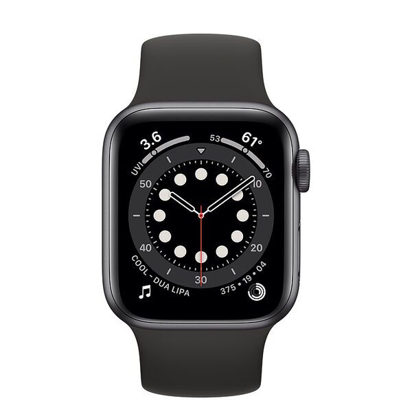 Apple Watch Series 6 Aluminium 40 mm (2020) | GPS + Cellular | spacegrau | Solo Loop Schwarz 2