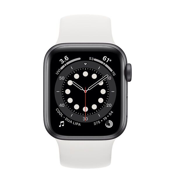 Apple Watch Series 6 Aluminio 40 mm (2020) | GPS | gris espacial | Solo Loop blanco 2