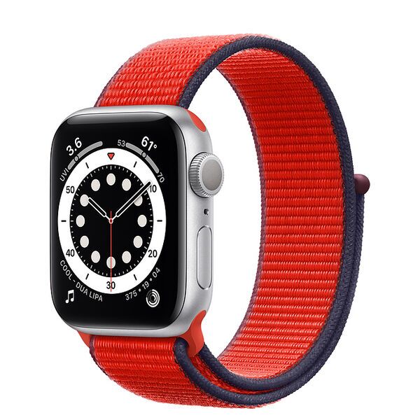 Apple Watch Series 6 Aluminum 40 mm (2020) | GPS | silver | Sport Loop red 1