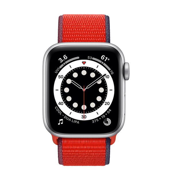 Apple Watch Series 6 Aluminum 40 mm (2020) | GPS | silver | Sport Loop red 2