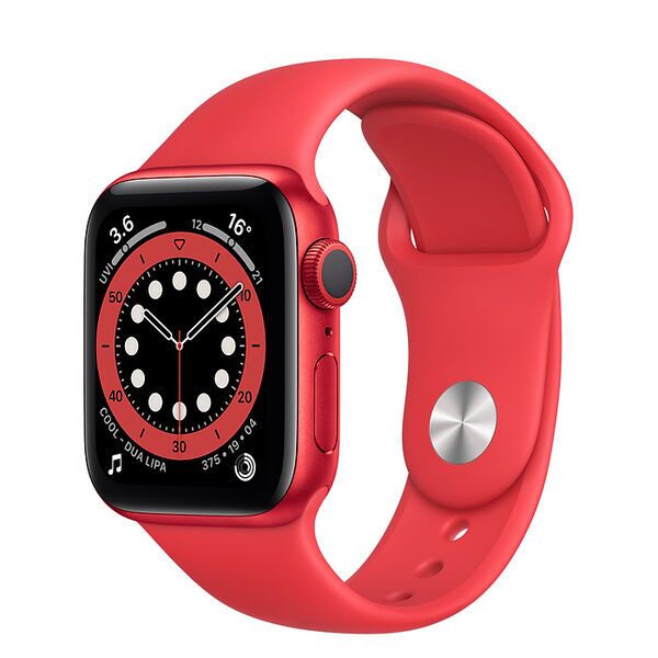 Apple Watch Series 6 Alumínio 40 mm (2020) | GPS | vermelho | bracelete desportiva vermelha