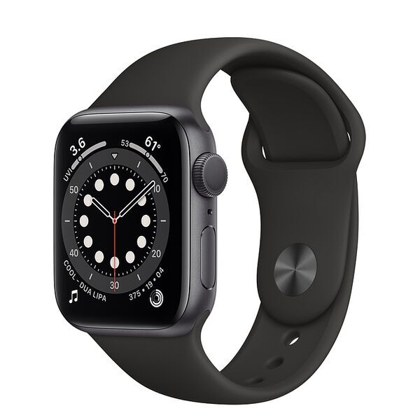 Apple Watch Series 6 Aluminium 40 mm (2020) | GPS | spacegrey | Sportbandje zwart