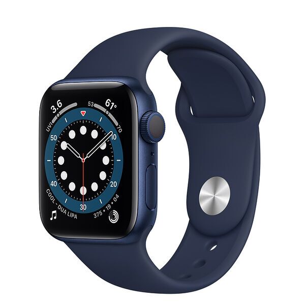 Apple Watch Series 6 Aluminium 40 mm (2020) | GPS | blauw | Sportbandje donkermarineblauw