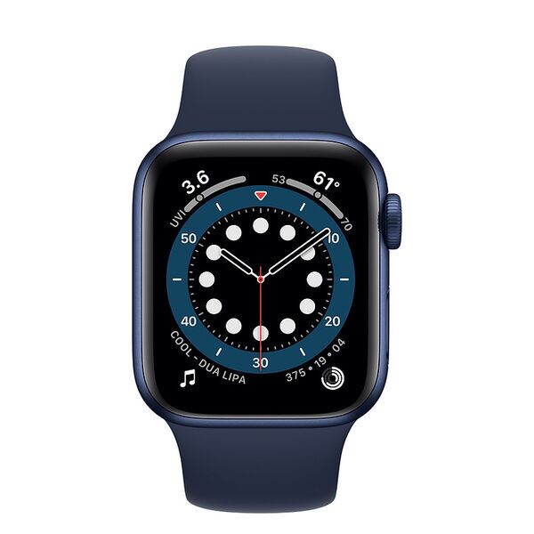 Apple Watch Series 6 Aluminium 40 mm (2020) | GPS | blau | Sportarmband Dunkelmarine 2