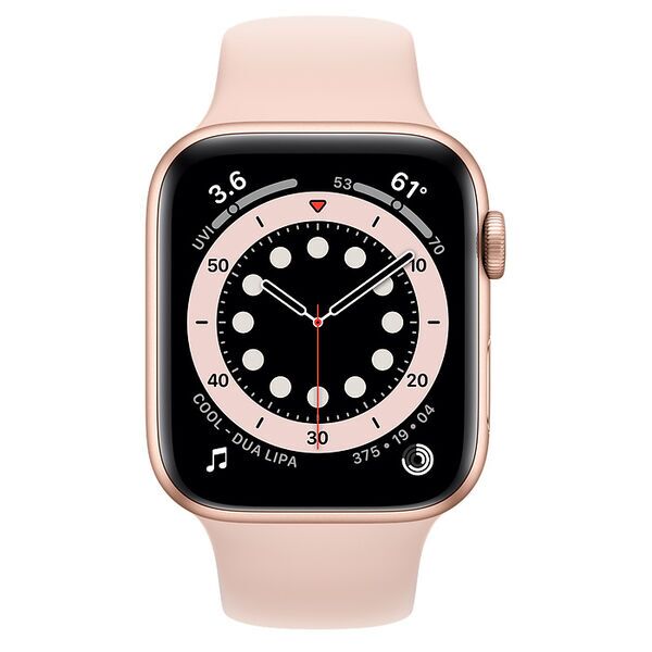 Apple Watch Series 6 Hliník 44 mm (2020) | GPS + Cellular | zlatá | sportovní náramek pískově růžová 2