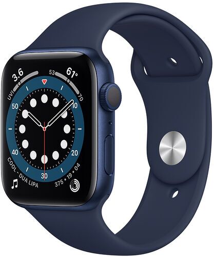 Apple Watch Series 6 Aluminum 44 mm (2020) | GPS | blue | Sport Band Deep Navy