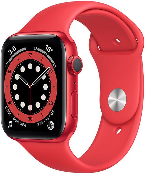Apple Watch Series 6 Aluminium 44 mm (2020) | GPS | rouge | Bracelet Sport rouge