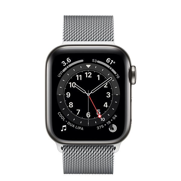 Apple Watch Series 6 Roostevaba teras 40 mm (2020) | grafiit | Milanaise käevõru hõbe, image 2 of 2