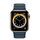 Apple Watch Series 6 Edelstahl 40 mm (2020) | gold | Lederarmband mit Endstück M/L Baltischblau thumbnail 2/2