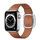 Apple Watch Series 6 Acciaio inossidabile 40 mm (2020) | Argento | Cinturino in pelle moderno Medium Marrone Sella, thumbnail 1 of 2