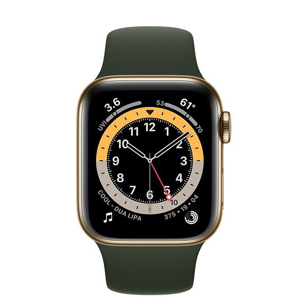 Apple Watch Series 6 Stainless steel 40 mm (2020) | gold | Sport Band Cyprus green 2