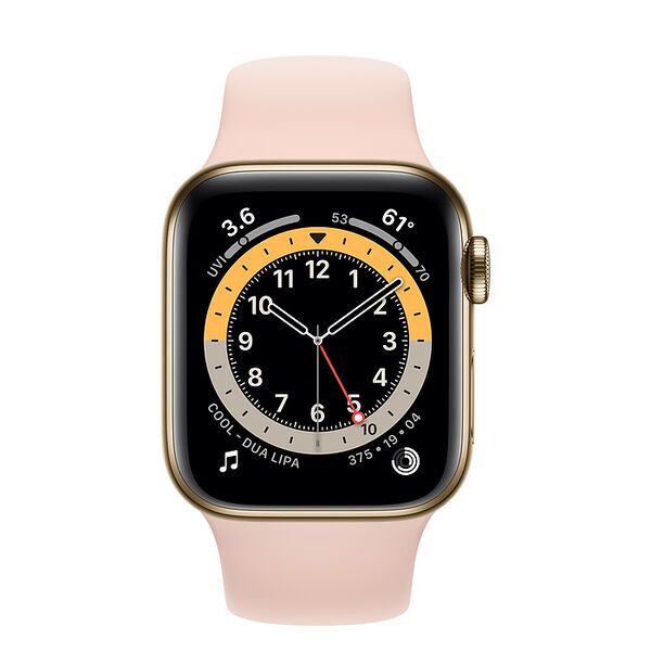 Apple Watch Series 6 Acier 40 mm (2020) | or | Bracelet Sport Rose sable 2
