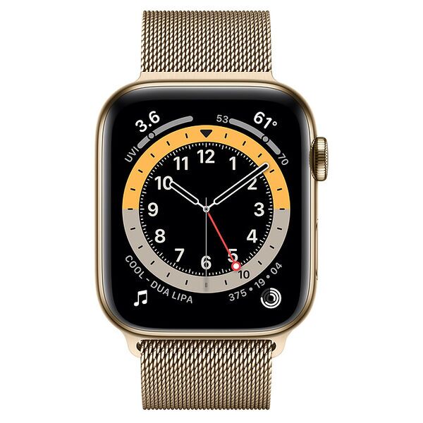 Apple Watch Series 6 Nerūdijantis plienas 44 mm (2020) | auksas | Milanaise apyrankė auksas, image 2 of 2