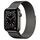 Apple Watch Series 6 Rustfrit stål 44 mm (2020) | grafit | Milano-urrem Grafit thumbnail 1/2
