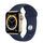 Apple Watch Series 6 Roestvrij Staal 44 mm (2020) | goud | Sportbandje donkermarineblauw thumbnail 1/2