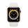 Apple Watch Series 6 Roestvrij Staal 44 mm (2020) | goud | Sportbandje wit thumbnail 2/2