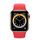 Apple Watch Series 6 Roestvrij Staal 44 mm (2020) | goud | Sportbandje rood thumbnail 2/2