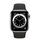 Apple Watch Series 6 Rustfrit stål 44 mm (2020) | sølv | Sportsrem sort thumbnail 2/2