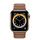 Apple Watch Series 6 Неръждаема стомана 44 mm (2020) | gold | Кожена каишка с накрайник M/L Седлокафяв, thumbnail 2 of 2